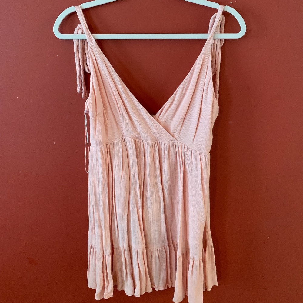 Pink Tie-Strap Dress